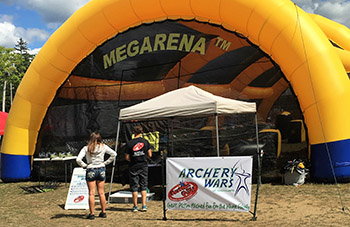 Inflatable Mega Arena Rentals For Paintball, Laser Tag and Archery Wars Tournaments and Party Game Rentals in East Brookfield, Massachusetts.