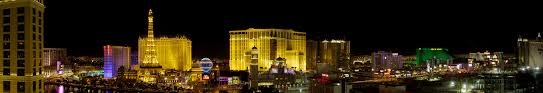 Panoramic view of Las Vegas Strip Casino Action